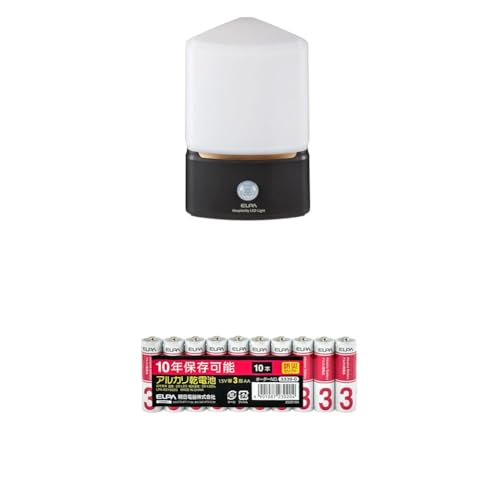 �G���p(ELPA) �y�d�r�Z�b�g���i�z ���ĂȂ����C�g (�R�[�i�[�`/�d���F�E���F/�d�r��) �l���Z���T�[/���C�g/���� (HLH-2202)