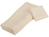 ZoneYan Telas Filtrantes, Tela Colador, Cheese Cloth, Telas Filtrantes Reutilizable, Tela para Queso, para Filtrar Mantequilla, Café, Leche (1 pc 40x40cm,1 pc 1.2x1.2m)