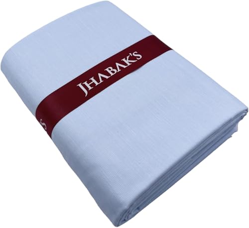 Image of JHABAK'S Unstitched Cotton Blend Solid Shirt & Trouser Fabric - 2.25 m Shirt Cloth - 1.20 m Pant Piece