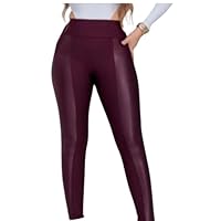 Calça Feminina Legging Montaria Cintura Alta Flanelada (BR, Alfa, GG, Regular, Alto, VINHO)