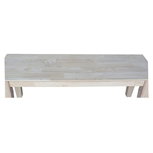International Concepts Shaker Style Bench, Unfinished #TOP4