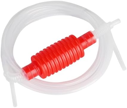 BEASAFY Handpumpe Benzin - 2,5m Schlauch, Edelstahlklammern, Für Wasser, Diesel, Öl