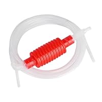 Handpumpe Benzinpumpe für Kanister Pumpe, Absaugpumpe mit 2 STK 1,75M Schlauchschellen, Manuelle Kraftstoffpumpe, Umfüllpumpe Siphonpumpe für Benzin Gas Öl Kraftstoff Benzin Diesel Wasser Aquarium