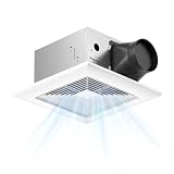Amico Bathroom Exhaust Fan, 80 CFM, 0.8 Sones, Easy & Quiet Bathroom Fan, No Attic Access Needed, Ceiling Retrofit Ventilation Fans, ETL & FCC Certified, White