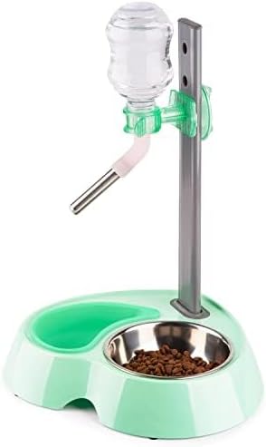 Super Design Dog Water Bottle Stand, Automatic Multifunctional Dog Water Bottle Dispenser Dog Water Feeders Bowl Dispenser Portion Control Water Dispenser for Dogs & Cats, No More Dripping Beard Green