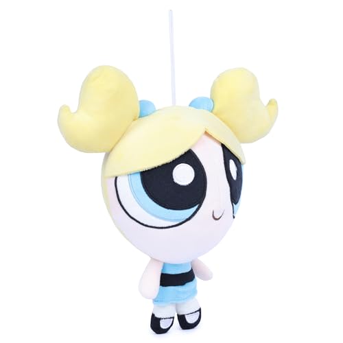 Image of Mirada Powerpuff Girls Bubbles Soft Plush Toy - 28cm | Official Licensed Cartoon Stuffed Character for Kids & Girls | Super Soft, Cuddly & Huggable Plush | Ideal Gift for Birthday /Christmas /Diwali