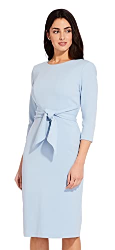 Adrianna Papell Women's Bow Sheath Dress with Three Quarter Sleeves