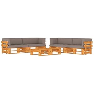 KTHLBRH 6-TLG Paletten-Lounge-Set Honigbraun Kiefer