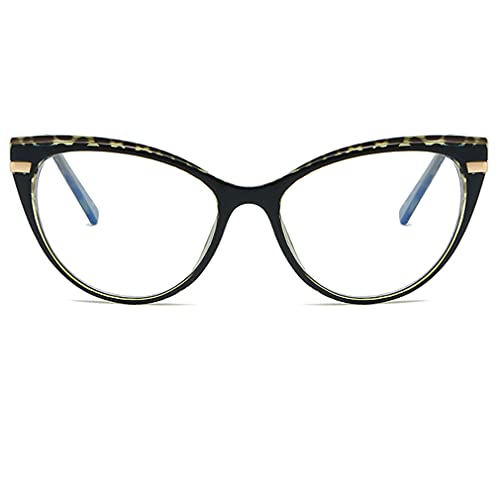 LJCZKA Katzenaugen Brille Ohne Strke Damen Blaue Licht Blockieren Brille Retro Blaulicht Brille Blaulichtfilter fr PC, TV and Handy