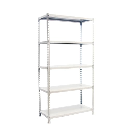Simonrack Estanteria Metalica, 5 Baldas Ajustables, 200 Kg De Punto Flexión, 2000x1100x400 Mm, Estantería Almacenaje, Sin Tornillos, Blanco - Simonclick Simonrack Estanteria Metalica, 5 Baldas Ajustables, 200 Kg De Punto Flexión, 2000x1100x400 Mm, Estantería Almacenaje, Sin Tornillos, Blanco - Simonclick