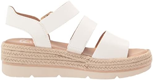 Dr. Scholl's Shoes Women's Once Twice Espadrille Platform Wedge Sandal,White Smooth,8.5 | Image 5