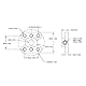 2Pcs Flansch Wellenkupplung Aluminiumlegierung 6mm D Loch Leichte Flanschkupplung Stecker Lagerbeschläge Motorstecker,Lagerwerkzeuge
