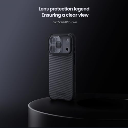 Image of Nillkin Case for Apple iPhone 17 Pro (6.3 inch Inch) CamShield Pro Camera Slider Double Layered Protection TPU + PC (Corner Impact Air Bags) Transparent Black Color