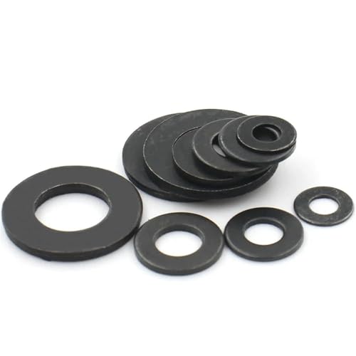 Joint plat en acier au carbone noir M5x10x1 contre le desserrage des boulons