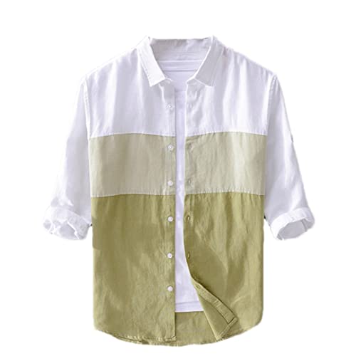 Chemises en lin pour homme mode casual chic coupe confort taille L