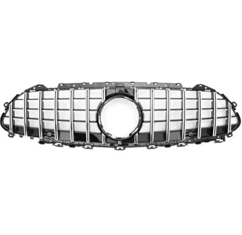 Grille centrale de pare-chocs CLS W257 look GT argent en ABS durable