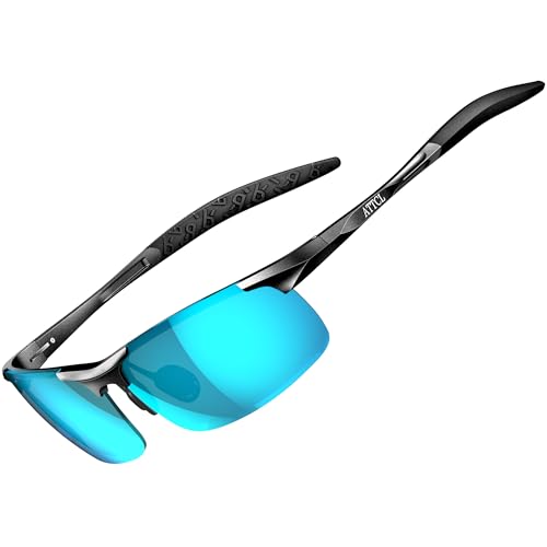 ATTCL Men's Polarised Metal Frame Sunglasses Sports Glasses Al-Mg Metal Frame Ultra Light