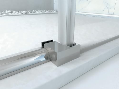 Mampara angular corredera de 200cm para baños modernos y ordenados 3