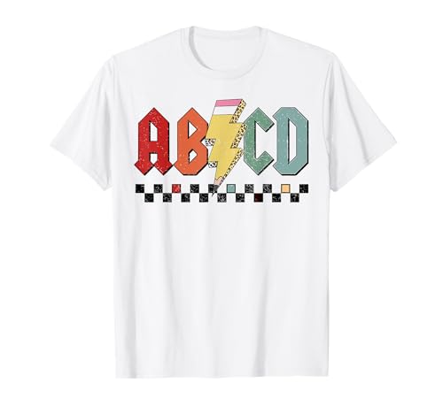 Rock Abcd Back To School Abcd Vorschullehrer Wertschätzung T-Shirt