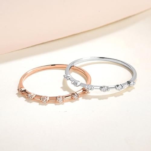 Bague de mariage en diamant rond pour célébrer l'amour éternel - 4