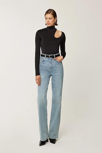Hiccup Turtleneck Cut Out Slim Fit Blouse2