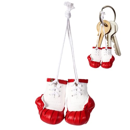 Porte-clés gants de boxe,porte-clés mini gants de boxe - Mini de en cuir PU porte-clés | Accessoires de décoration intérieure de voiture commémoratifs multifonctionnels, pendentifs de sac p