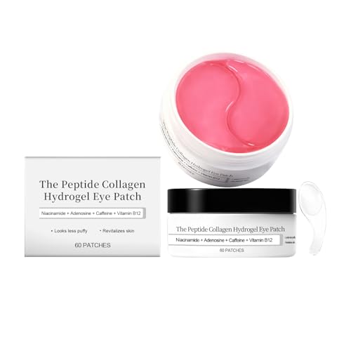 Collagen Hydrogel Eye Masks for Puffy Eyes and Dark Circles – 60 Piece Set, Under-Eye Patches for Wrinkles & Fine Lines, Moisturizing Skin Care Eye Patch for All Skin Types
