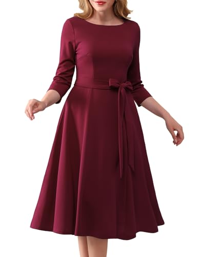 DRESSTELLS Damen Elegant Cocktailkleid Langarm Festlich Kleider...