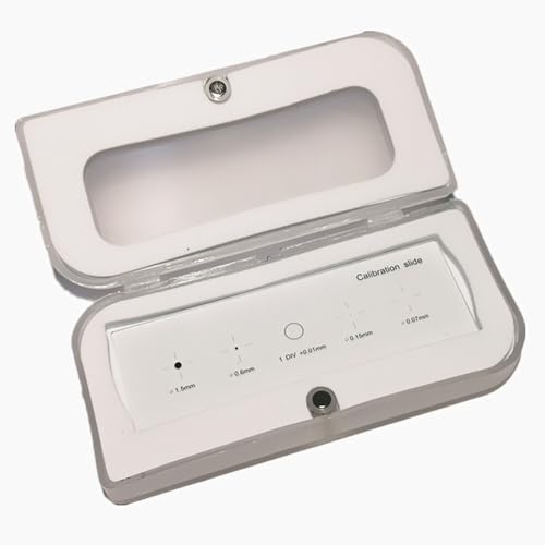 Opatiny Micromètre de scène en croix 001 mm avec 4 points d'étalonnage (15 mm 06 mm 015 mm 007 mm) microscope et étalonnage électronique de l'oculaire