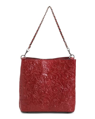 Patricia Nash Tooled Leather Ledra Bucket Crossbody Bag
