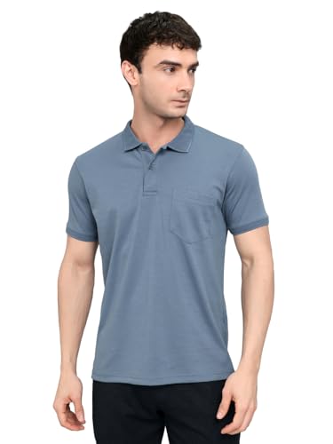 Image of Monte Carlo Mens Regular Fit Half Sleeve Solid Polo Neck T-Shirt (Pack of 1)