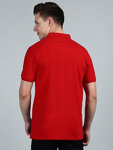Image of Lux Cozi Men Cotton Solid Regular Fit Polo Shirt