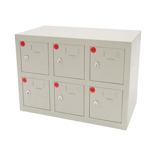 Kebayuneth 6-Slot Lockable Cell Phone Locker with Charging