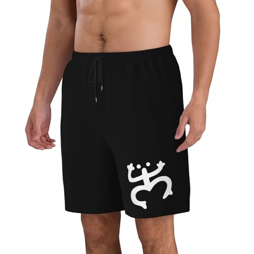 Coqui Taino Mens Swim Trunks Quick Dry Board Shorts 7" - Hawaii Beach Swimwear Black4