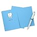 Tooth Thank You Cards Pack of 10 Aqua Blue with smile Handmade Greeting