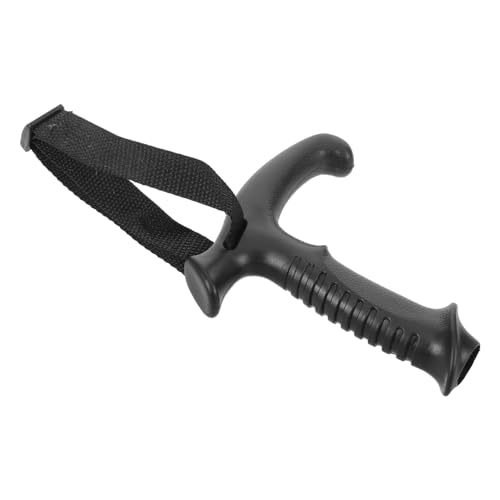 ibasenice Mango para Bastón de Senderismo Antideslizante Repuesto de Plástico Negro Forma de T con Correa de Muñeca para Bastones de Montaña y Trekking Accesorios para Bastones de