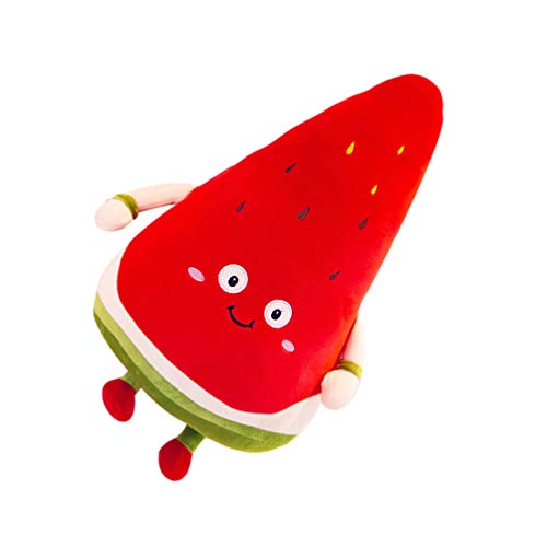 Amosfun Almofada de pelúcia para sofá de boneca de melancia fofa almofada de frutas para decoração d