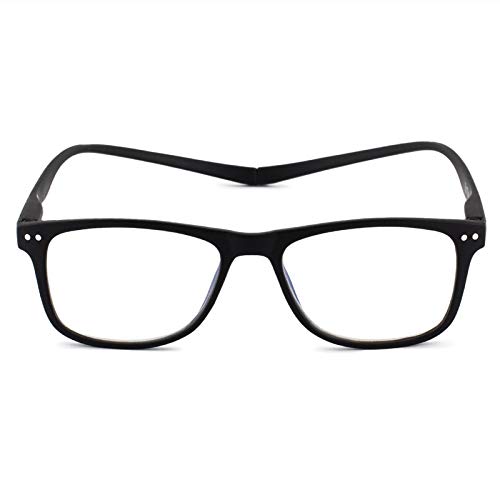 Image of Optimax Anti Glare Blue Cut Magnetic Reading Glasses with Neck Band for Men Women (Pack of 2 +1.00)