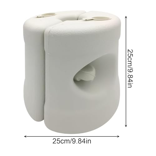 Base de sombrilla rellenable con agua y arena para soporte de parasol exterior redondo 6