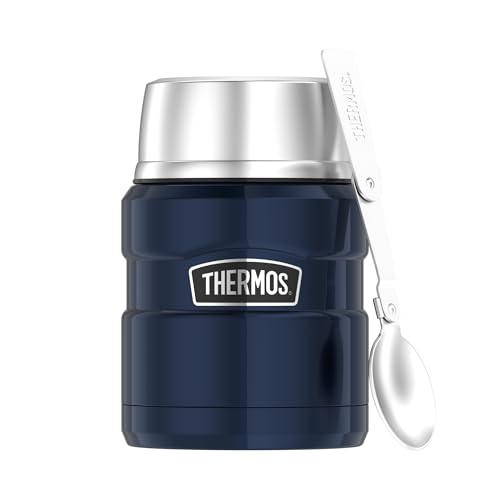 Thermos Stainless King Thermobehälter für Essen blau 0,47l - Edelstahl, absolut dicht,...