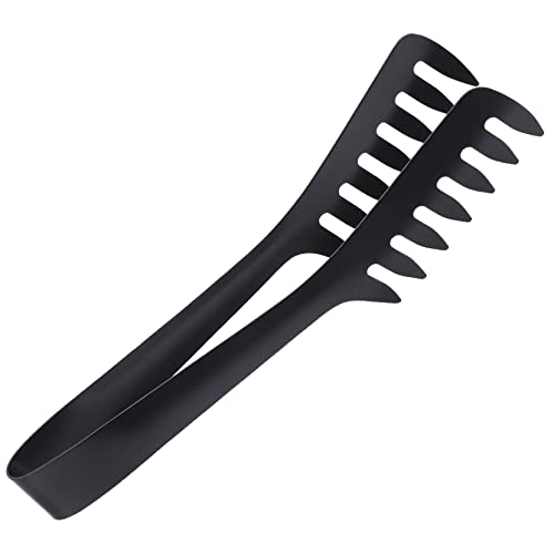Alipis Pinzas Para Espaguetis De Acero Inoxidable 1.0mm Negras Dientes De Peine Resistentes Al Calor Para Servir Pasta y Alimentos Buffet y Barbacoa