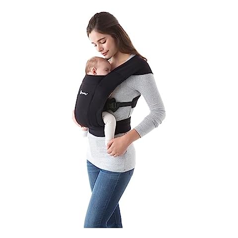 Ergobaby Embrace Cozy Newborn Baby Wrap Carrier (7-25 Pounds), Ponte Knit, Pure Black Cover