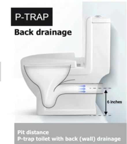 Image of Clay Plus Premium Rimless Ceramic Western Toilet for Bathroom, Hotel, Hospital, Lavoratory, One-Piece Floor Mounted Water Closet with Soft Close Seat Cover for Bathroom & Home (P-Trap)