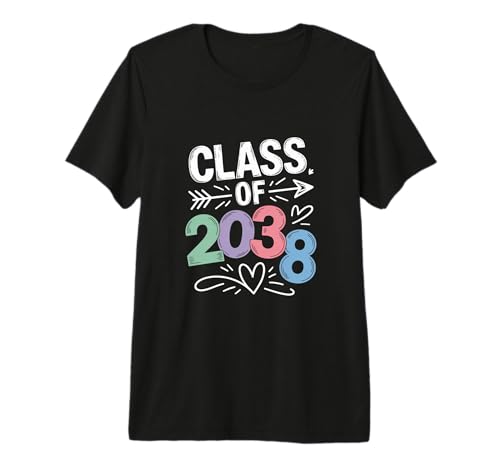 Class of 2038 grow with me colorful kids design premium t-shirt