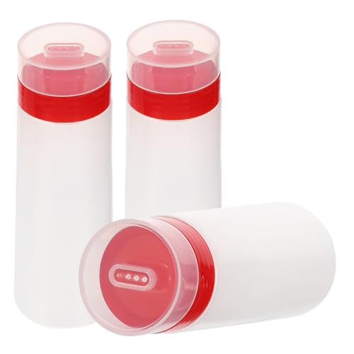 POPETPOP Lot de 3 Bouteilles à Sauce à Presser 300ml en Pp 4 Trous, Bouteilles de Condiments Pratiques Cuisine et Contrôle Facile du Débit