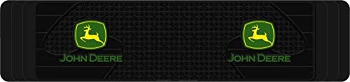 Plasticolor 000689R01 John Deere Logo SUV Truck Rear Runner Floor Mat,Black / Green