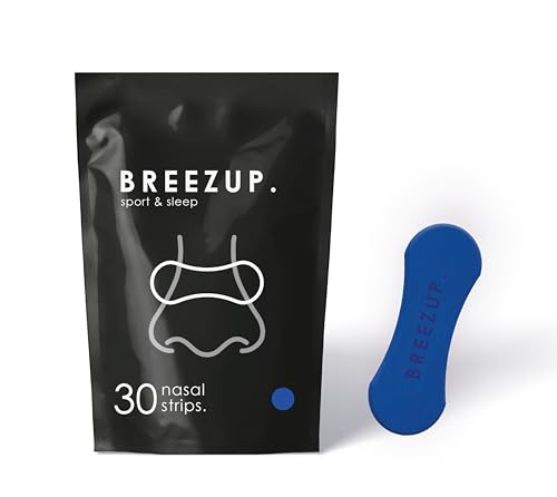 Tiras Nasales Deportivas y para Dormir. 30 unidades. Ayuda a Mejorar la Respiración y el Rendimiento. Adhesivo Resistente. (Azul)