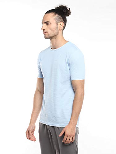 Image of Alan Jones Clothing Men's 100% Cotton Regular Fit Double Collar Round Neck T-Shirt