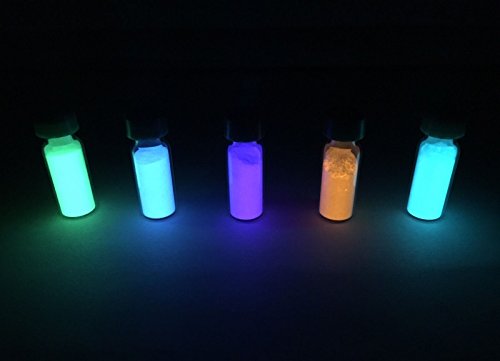 Glow in the dark Europium phosphorescent Powder 5 Pack - Chemistry Sample