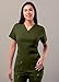 Adar Pro Scrubs for Women - Elevated V-Neck Scrub Top - P4212 - Olive - XL